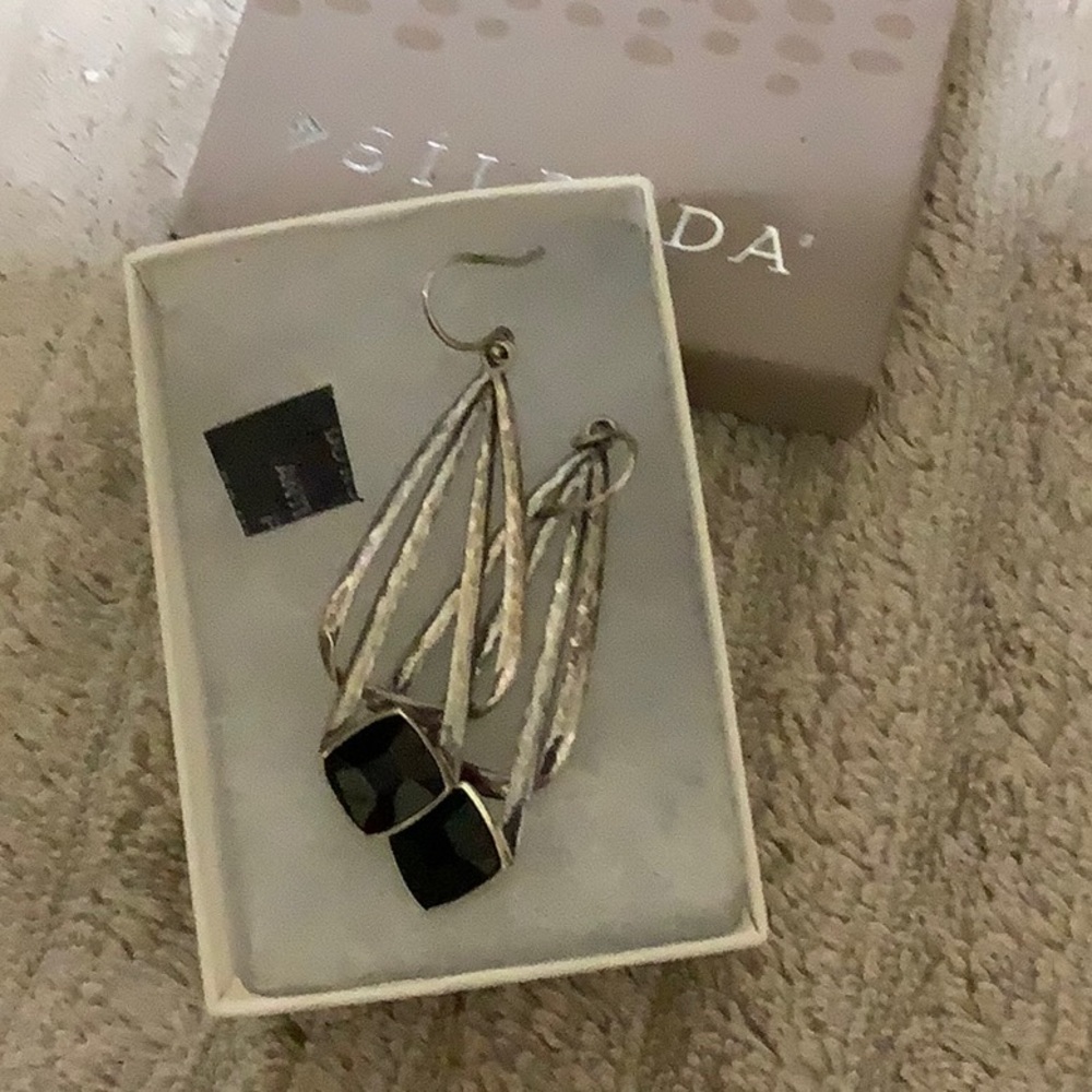 Silpada Sterling Silver & Black Onyx Earrings